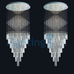 Candelabru modern și contemporan Corp de fixare suspendat cu picătură de ploaie din cristal