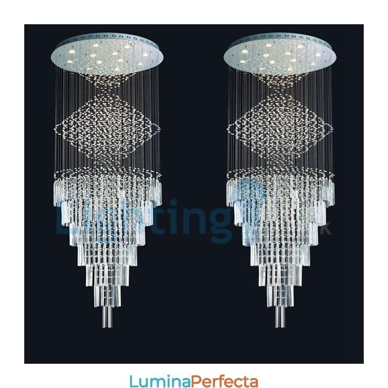 Candelabru modern și contemporan Corp de fixare suspendat cu picătură de ploaie din cristal