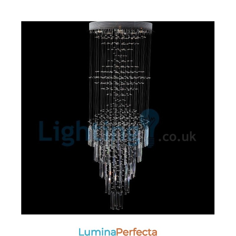 Candelabru modern și contemporan Corp de fixare suspendat cu picătură de ploaie din cristal