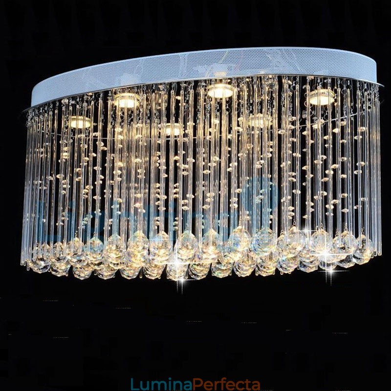 Candelabru modern și contemporan Corp de fixare suspendat cu picătură de ploaie din cristal