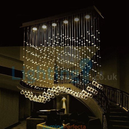 Candelabru modern și contemporan Corp de fixare suspendat cu picătură de ploaie din cristal Candelabru modern și contemporan Corp de fixare suspendat cu picătură de ploaie din cristal