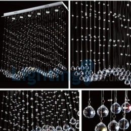 Candelabru modern și contemporan Corp de fixare suspendat cu picătură de ploaie din cristal