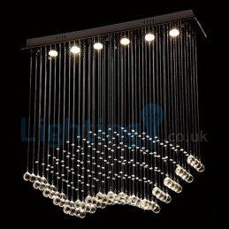 Candelabru modern și contemporan Corp de fixare suspendat cu picătură de ploaie din cristal