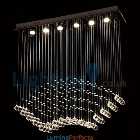 Candelabru modern și contemporan Corp de fixare suspendat cu picătură de ploaie din cristal Candelabru modern și contemporan Corp de fixare suspendat cu picătură de ploaie din cristal