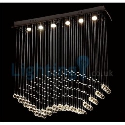 Candelabru modern și contemporan Corp de fixare suspendat cu picătură de ploaie din cristal