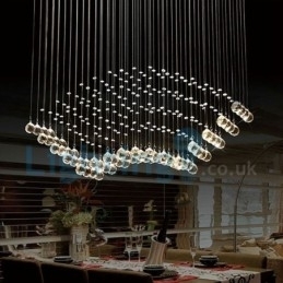 Candelabru modern și contemporan Corp de fixare suspendat cu picătură de ploaie din cristal