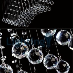 Candelabru modern și contemporan Corp de fixare suspendat cu picătură de ploaie din cristal