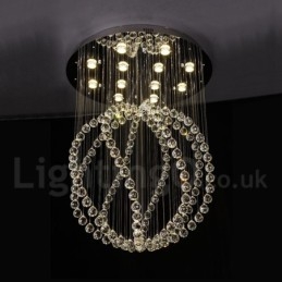 Candelabru modern și contemporan Corp de fixare suspendat cu picătură de ploaie din cristal