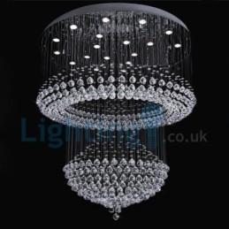 Candelabru modern și contemporan Corp de fixare suspendat cu picătură de ploaie din cristal