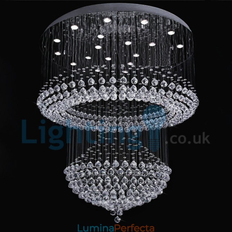 Candelabru modern și contemporan Corp de fixare suspendat cu picătură de ploaie din cristal