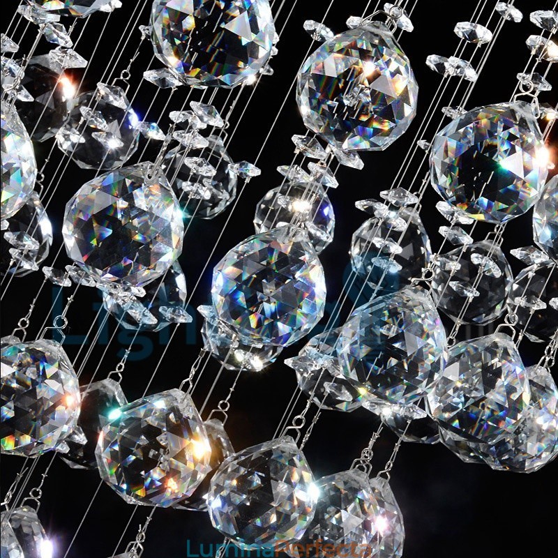 Candelabru modern și contemporan Corp de fixare suspendat cu picătură de ploaie din cristal