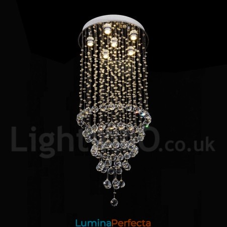 Candelabru modern și contemporan Corp de fixare suspendat cu picătură de ploaie din cristal