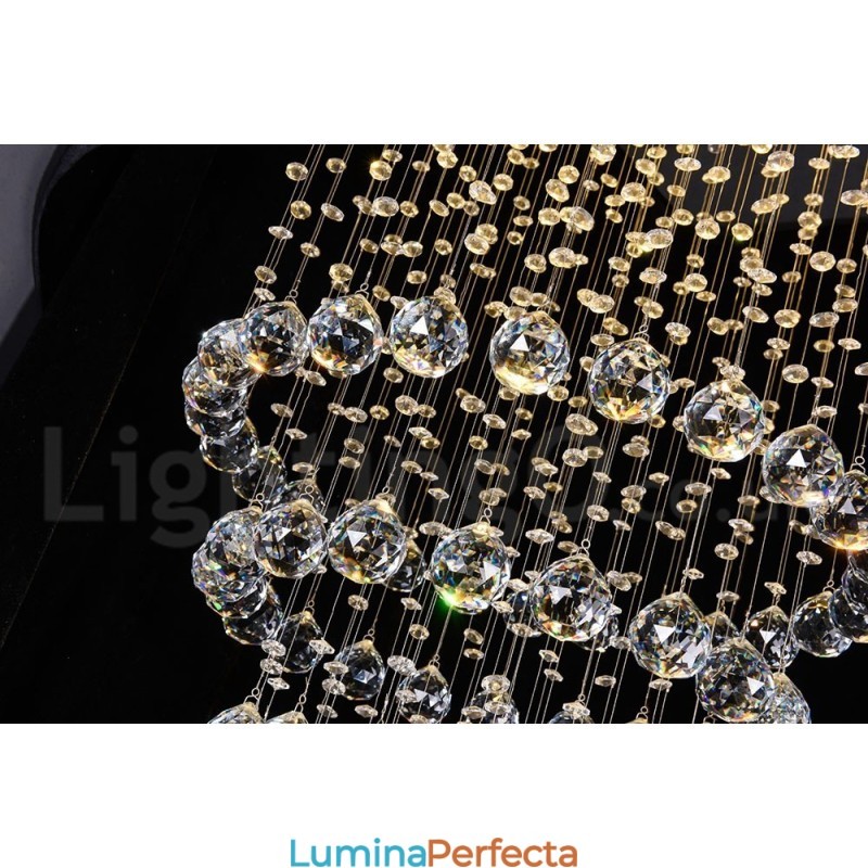 Candelabru modern și contemporan Corp de fixare suspendat cu picătură de ploaie din cristal