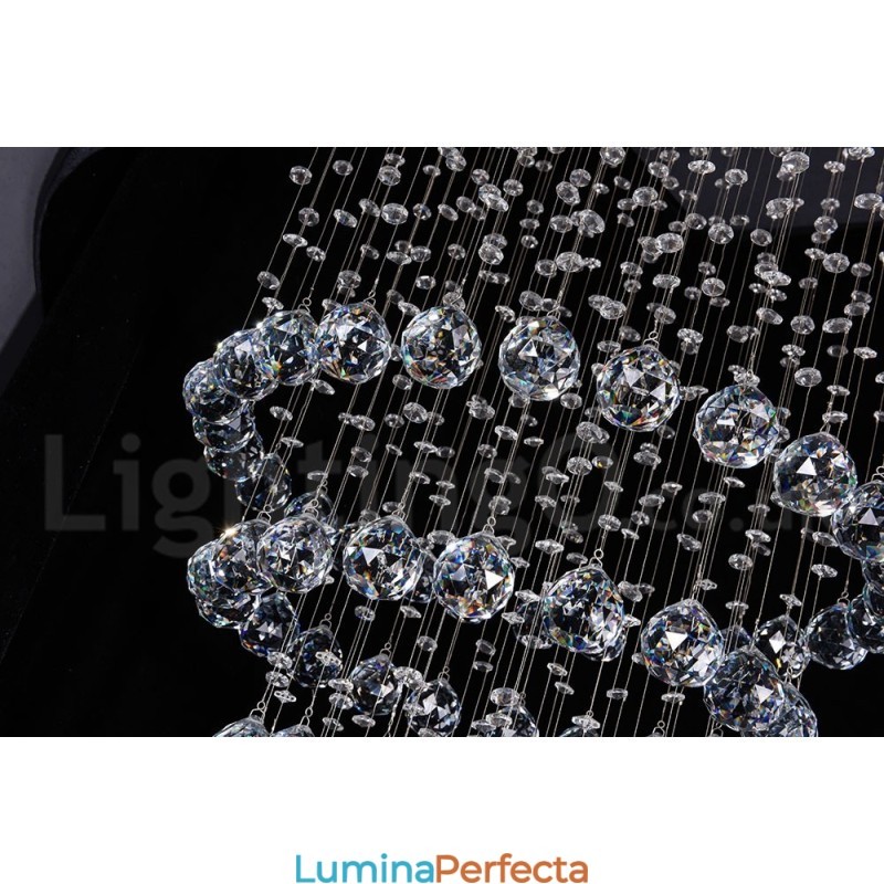 Candelabru modern și contemporan Corp de fixare suspendat cu picătură de ploaie din cristal