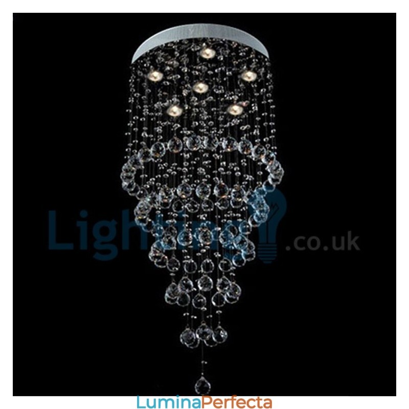 Candelabru modern și contemporan Corp de fixare suspendat cu picătură de ploaie din cristal