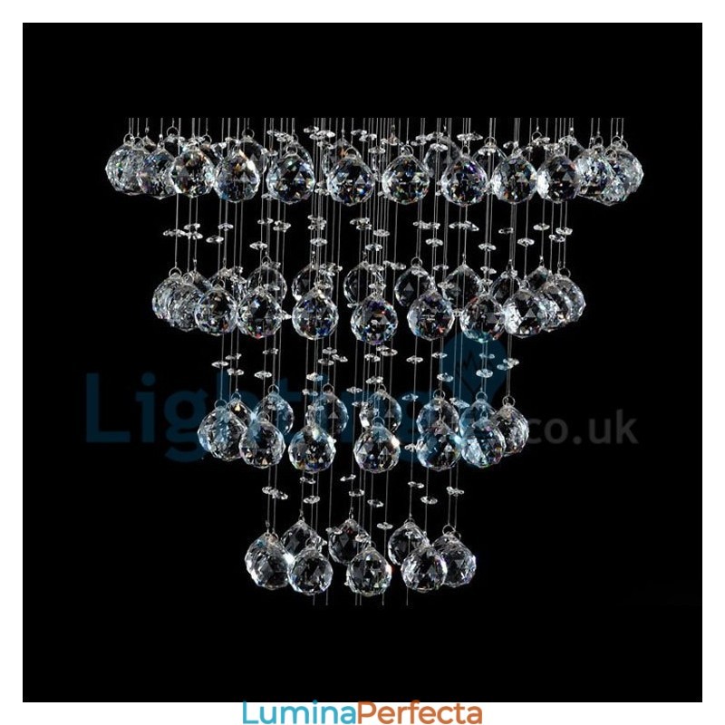 Candelabru modern și contemporan Corp de fixare suspendat cu picătură de ploaie din cristal