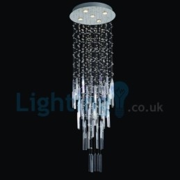 Candelabru modern și contemporan Corp de fixare suspendat cu picătură de ploaie din cristal