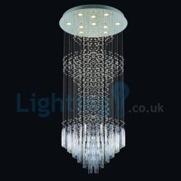 Candelabru modern și contemporan Corp de fixare suspendat cu picătură de ploaie din cristal