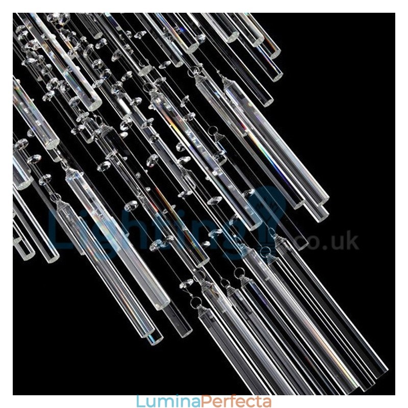 Candelabru modern și contemporan Corp de fixare suspendat cu picătură de ploaie din cristal