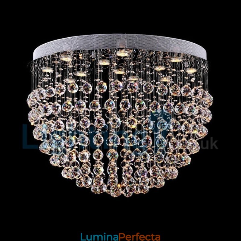 Candelabru modern și contemporan Corp de fixare suspendat cu picătură de ploaie din cristal