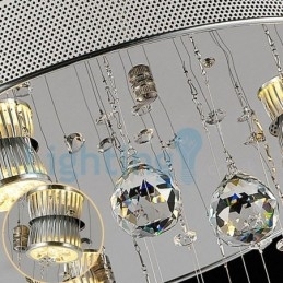 Candelabru modern și contemporan Corp de fixare suspendat cu picătură de ploaie din cristal