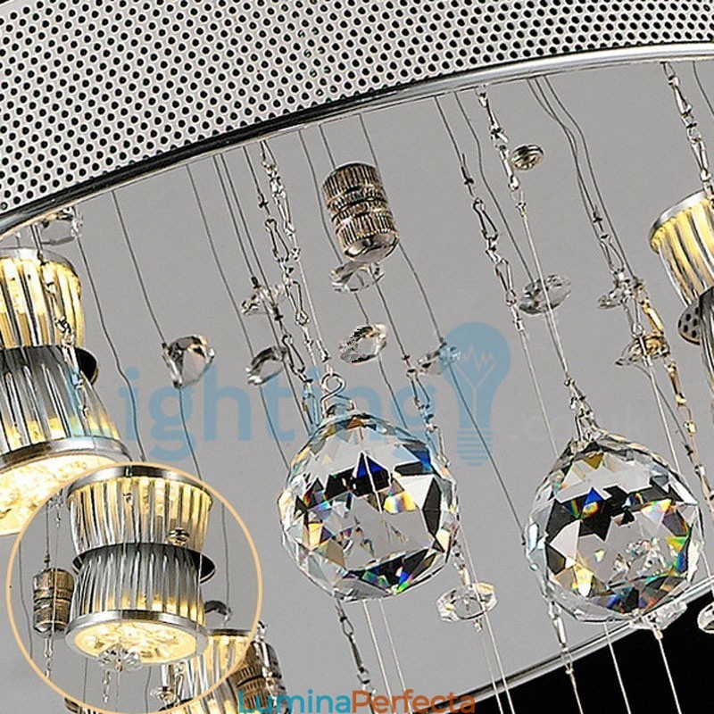 Candelabru modern și contemporan Corp de fixare suspendat cu picătură de ploaie din cristal