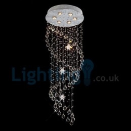 Candelabru modern și contemporan Corp de fixare suspendat cu picătură de ploaie din cristal