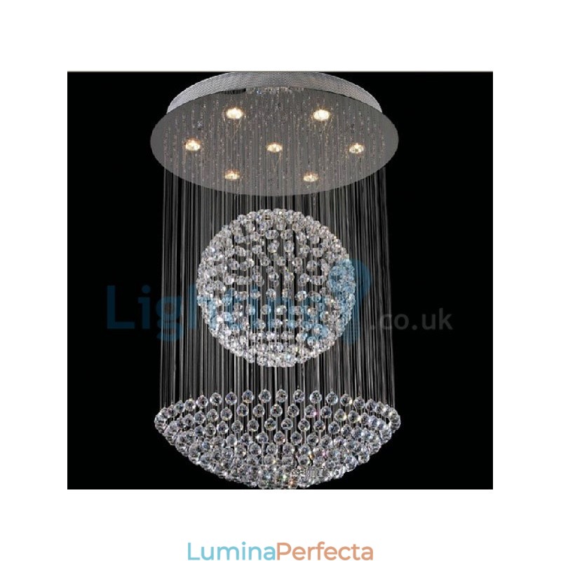 Candelabru modern și contemporan Corp de fixare suspendat cu picătură de ploaie din cristal