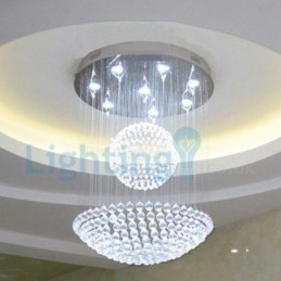 Candelabru modern și contemporan Corp de fixare suspendat cu picătură de ploaie din cristal