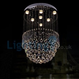 Candelabru modern și contemporan Corp de fixare suspendat cu picătură de ploaie din cristal