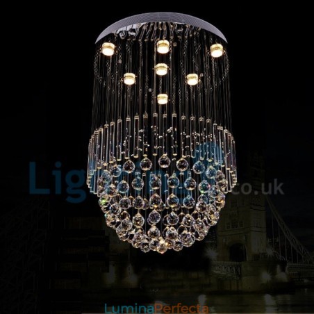 Candelabru modern și contemporan Corp de fixare suspendat cu picătură de ploaie din cristal