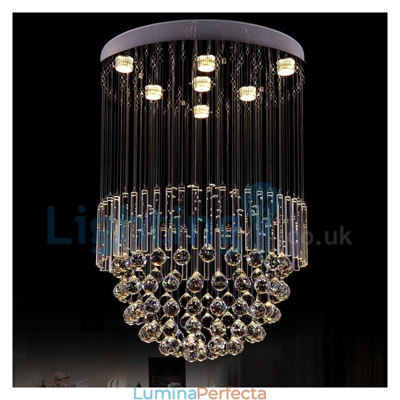 Candelabru modern și contemporan Corp de fixare suspendat cu picătură de ploaie din cristal