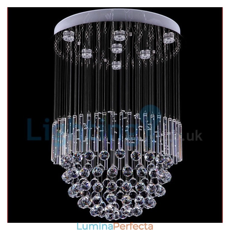 Candelabru modern și contemporan Corp de fixare suspendat cu picătură de ploaie din cristal