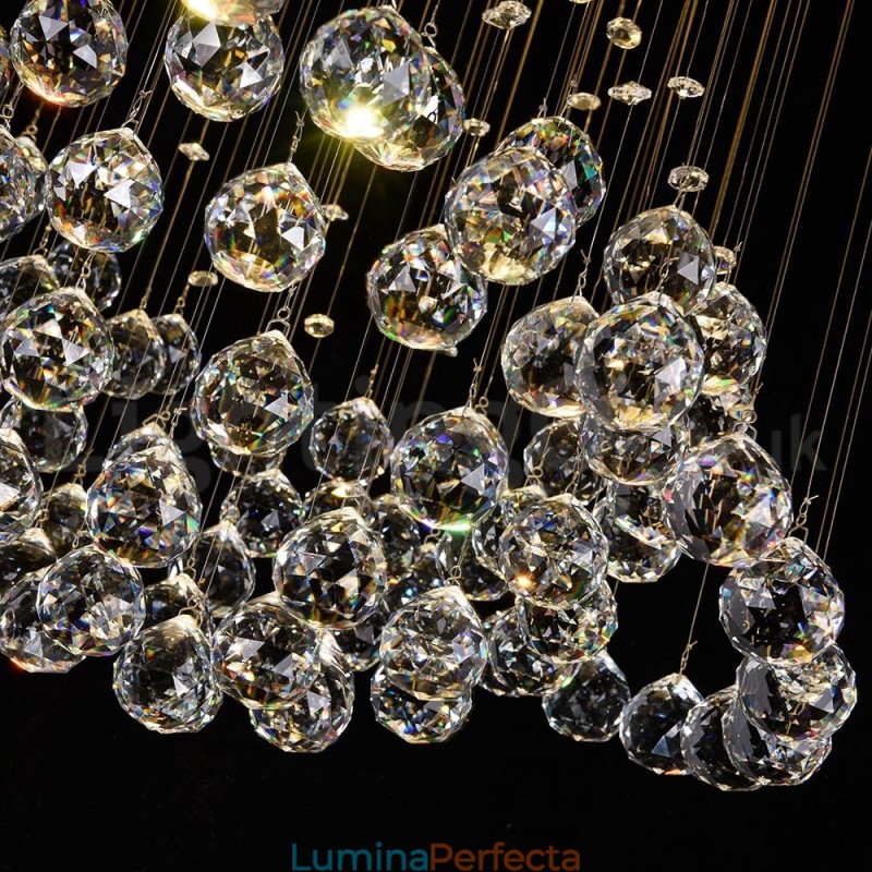 Candelabru modern și contemporan Corp de fixare suspendat cu picătură de ploaie din cristal