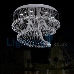 Candelabru modern și contemporan Corp de fixare suspendat cu picătură de ploaie din cristal