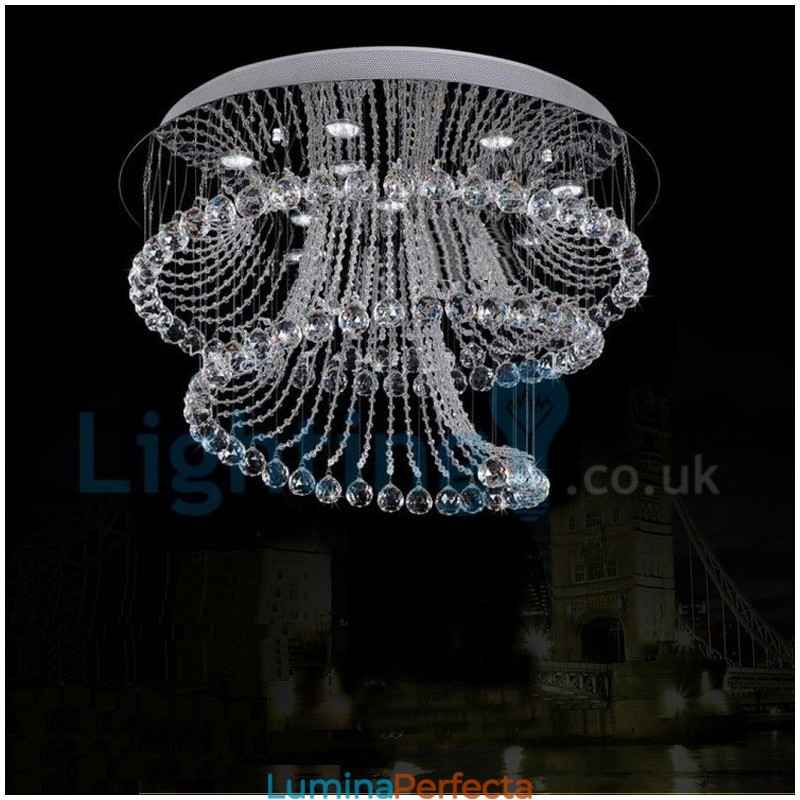 Candelabru modern și contemporan Corp de fixare suspendat cu picătură de ploaie din cristal