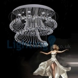 Candelabru modern și contemporan Corp de fixare suspendat cu picătură de ploaie din cristal