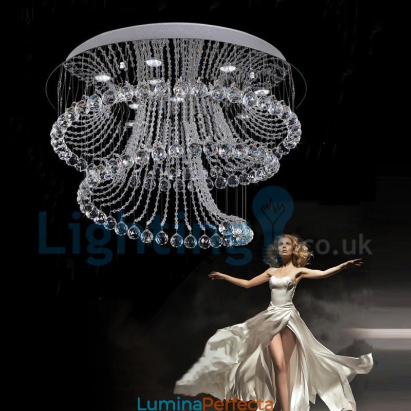 Candelabru modern și contemporan Corp de fixare suspendat cu picătură de ploaie din cristal
