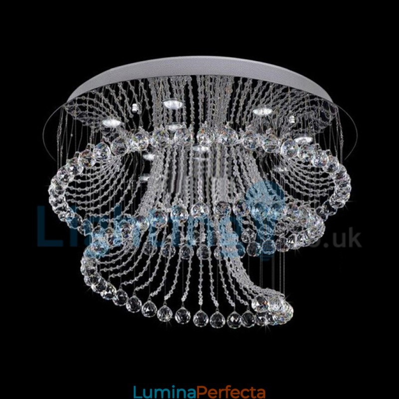 Candelabru modern și contemporan Corp de fixare suspendat cu picătură de ploaie din cristal