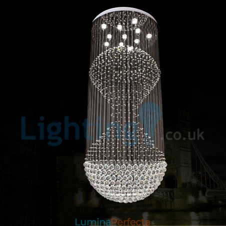 Candelabru modern și contemporan Corp de fixare suspendat cu picătură de ploaie din cristal Candelabru modern și contemporan Corp de fixare suspendat cu picătură de ploaie din cristal