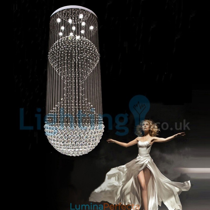 Candelabru modern și contemporan Corp de fixare suspendat cu picătură de ploaie din cristal