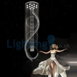 Candelabru modern și contemporan Corp de fixare suspendat cu picătură de ploaie din cristal