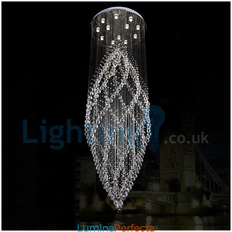 Candelabru modern și contemporan Corp de fixare suspendat cu picătură de ploaie din cristal