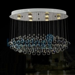 Candelabru modern și contemporan Corp de fixare suspendat cu picătură de ploaie din cristal
