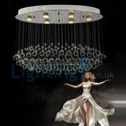 Candelabru modern și contemporan Corp de fixare suspendat cu picătură de ploaie din cristal