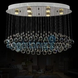 Candelabru modern și contemporan Corp de fixare suspendat cu picătură de ploaie din cristal