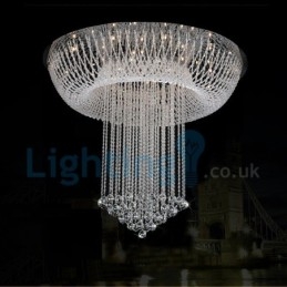 Candelabru modern și contemporan Corp de fixare suspendat cu picătură de ploaie din cristal