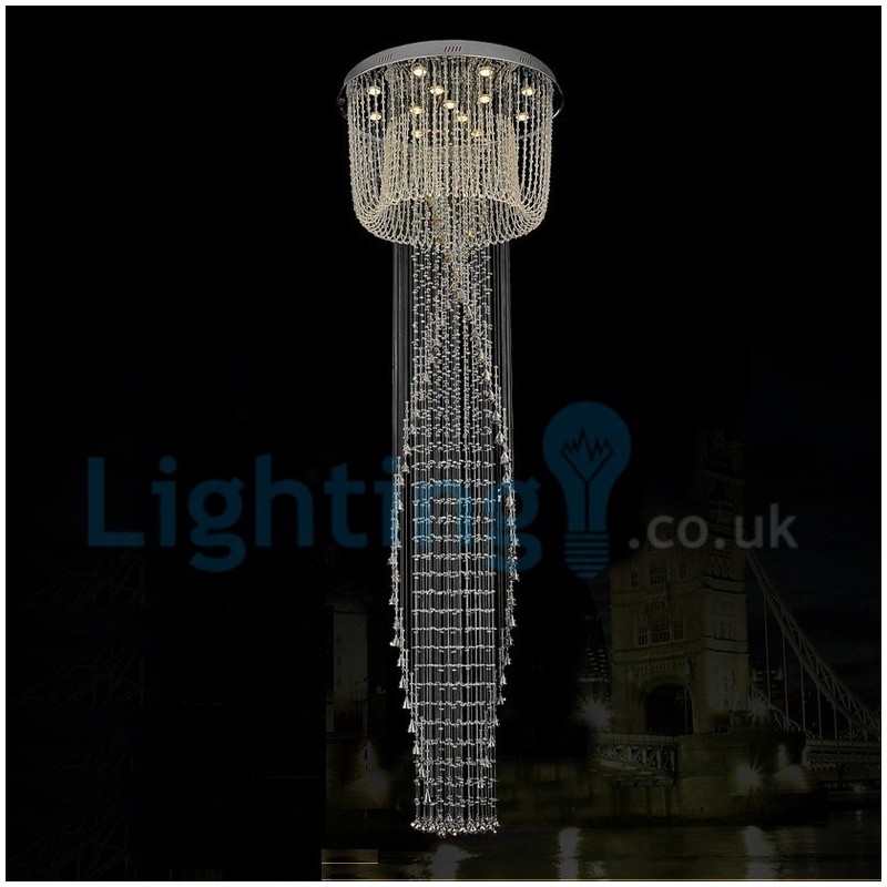 Candelabru modern și contemporan Corp de fixare suspendat cu picătură de ploaie din cristal