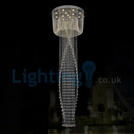 Candelabru modern și contemporan Corp de fixare suspendat cu picătură de ploaie din cristal