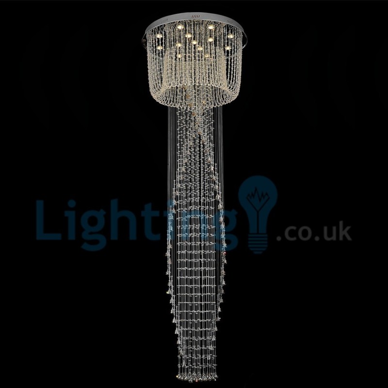 Candelabru modern și contemporan Corp de fixare suspendat cu picătură de ploaie din cristal